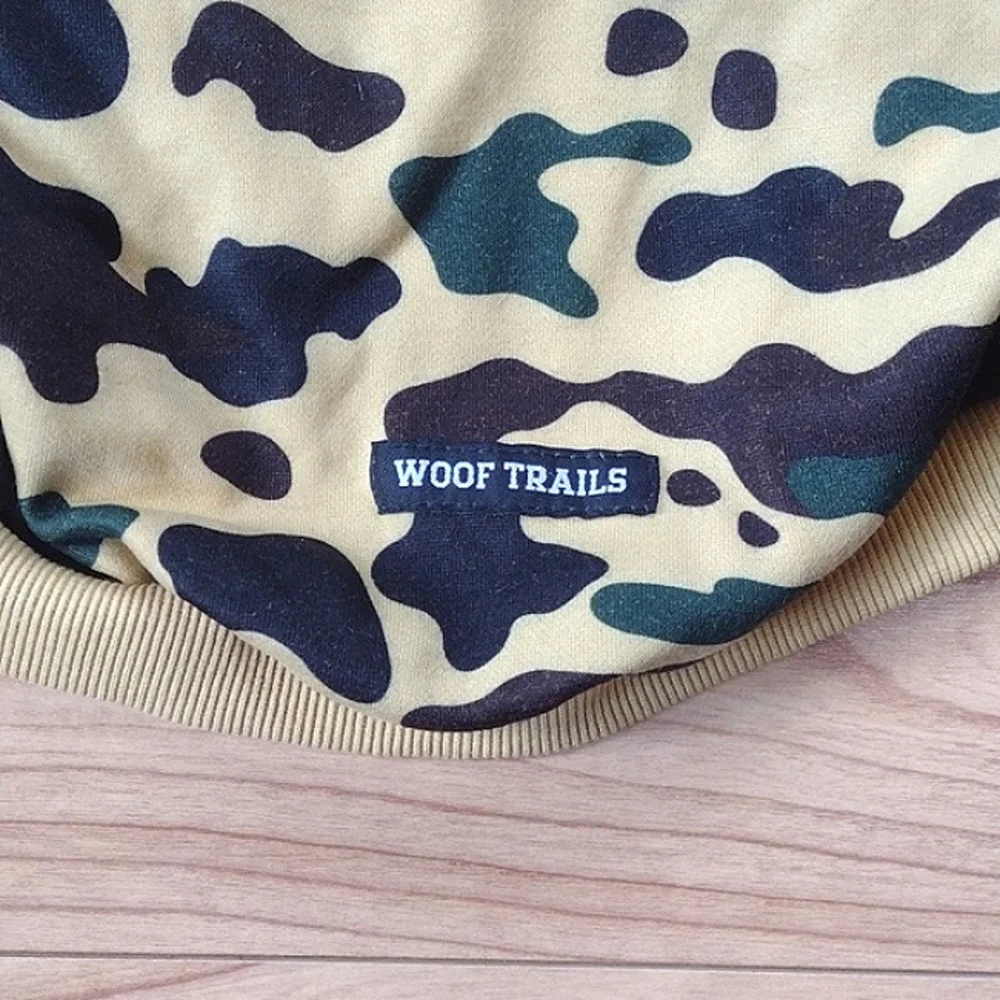 Woof Trails Camo Shark Fleece Lined Dog Hoodie Size XXL